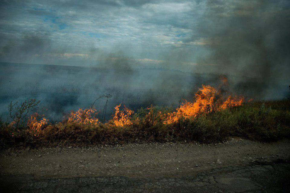 На Донбассе 10 часов тушили сильный пожар вблизи позиций ВСУ | Политнавигатор