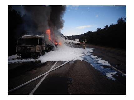 На трассе в Башкирии сгорел грузовик