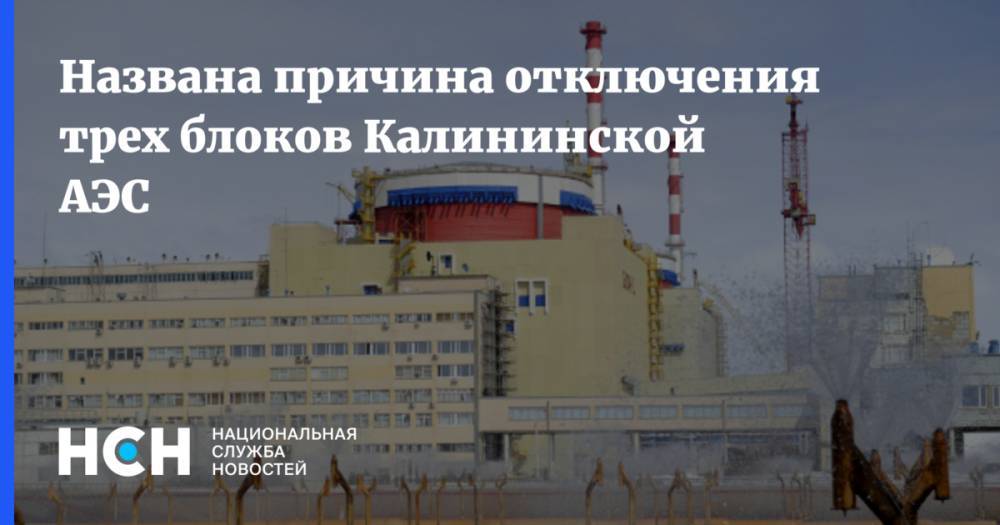 Названа причина отключения трех блоков Калининской АЭС