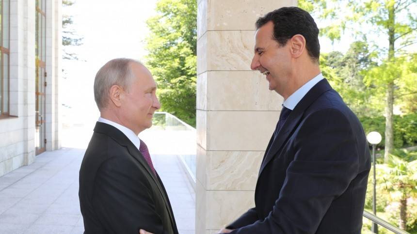 Путин поздравил Асада с юбилеем