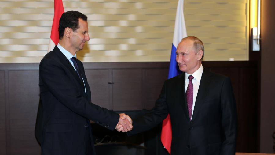 Путин и Асад поздравили друг друга с 75-летием дипотношений двух стран