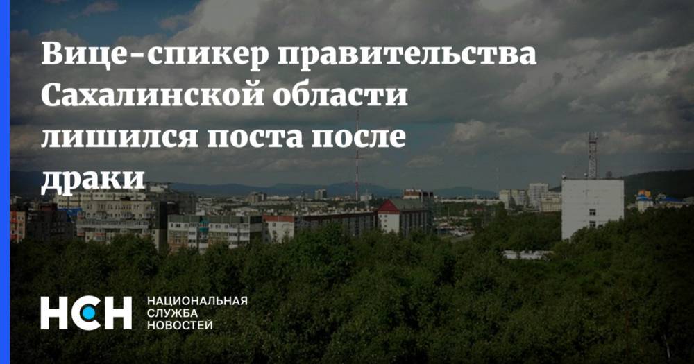 Вице-спикер правительства Сахалинской области потерял пост после драки