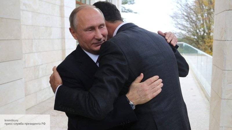 Путин поздравил своего сирийского коллегу с юбилеем дипломатических отношений