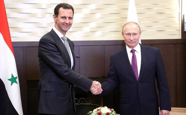 Владимир Путин поздравил Башара Асада с 75-летием российско-сирийских отношений