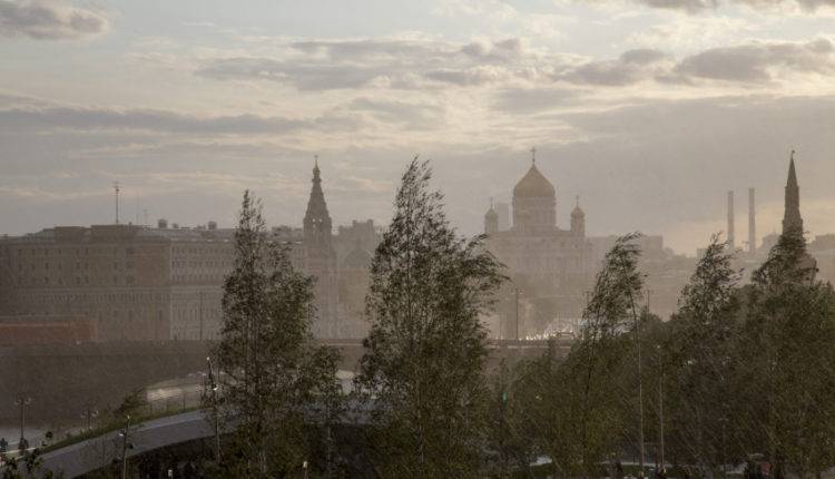 Дожди и сильный ветер: погода в Москве останется «желтой»