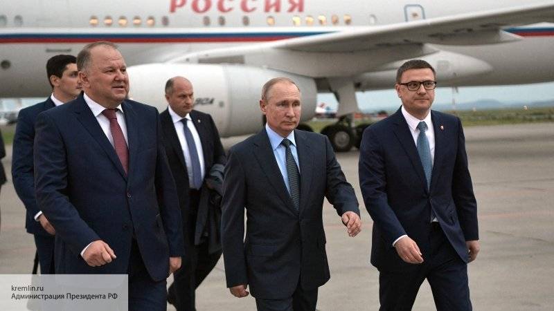 Путин из Иркутской области прибыл в Магнитогорск