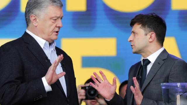 Зеленский и Порошенко запутали журналистов во время выборов. РЕН ТВ