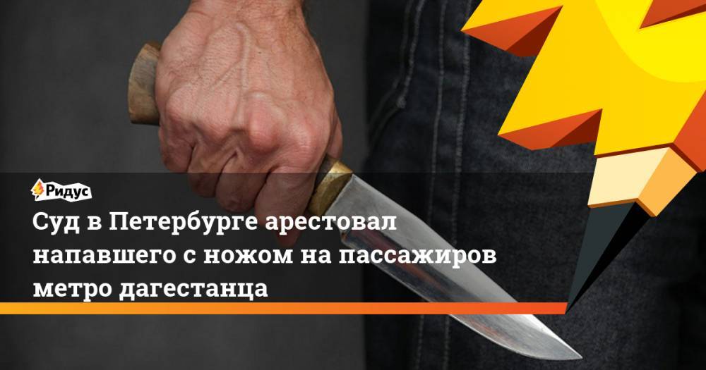 Суд в Петербурге арестовал напавшего с ножом на пассажиров метро дагестанца. Ридус