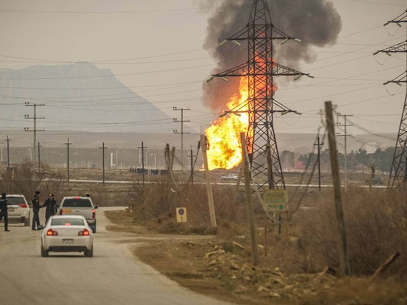 Пожар случился на газопроводе в Узбекистане