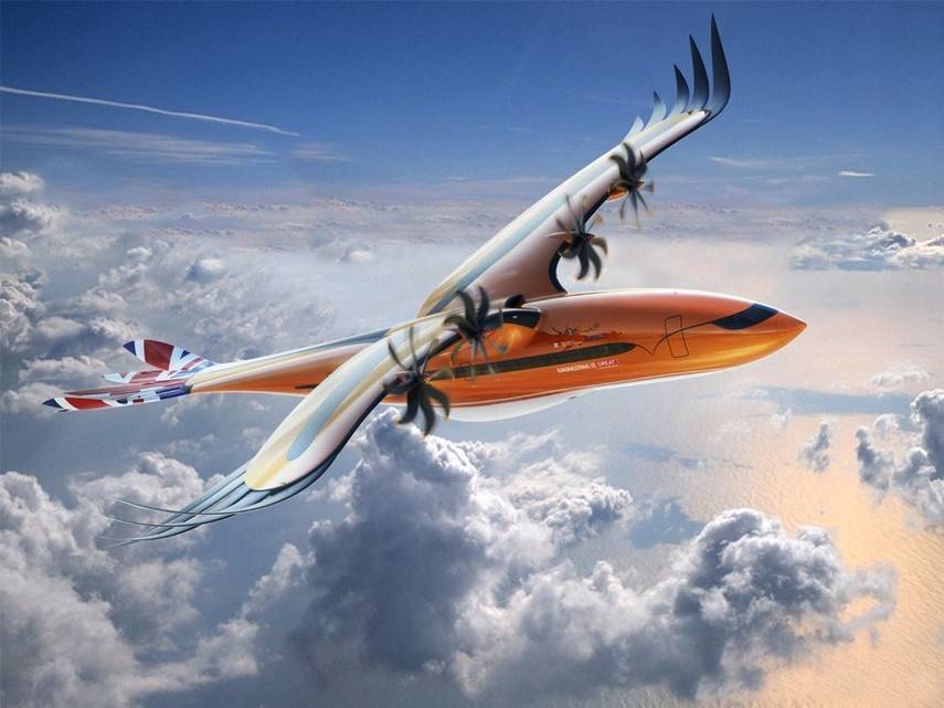 Airbus представил концепт гибридного самолета в форме хищной птицы