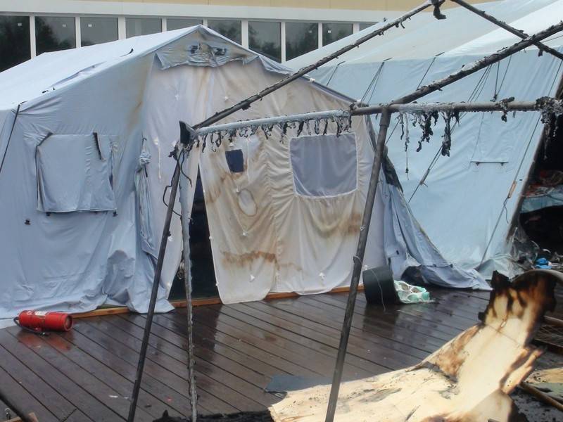 Причиной пожара в лагере в Хабаровском крае могло стать полотенце