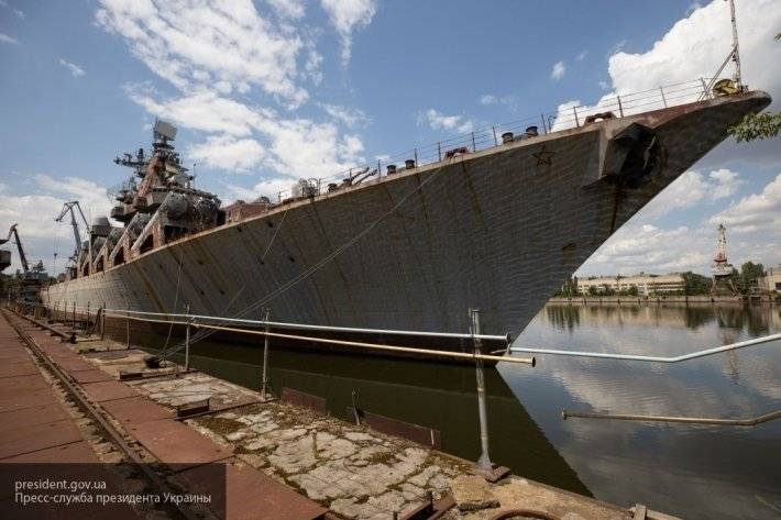 Зеленский обнародовал видео о плачевном состоянии крейсера «Украина»