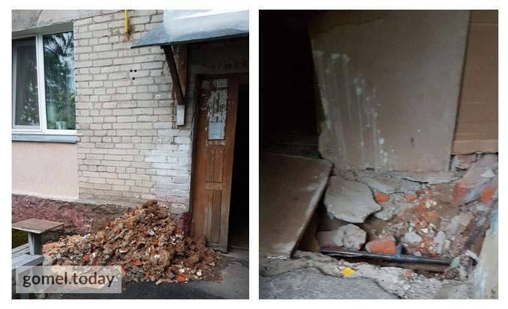 В Советском районе в доме взорвалась труба, навести порядок в подъезде не могут больше месяца — фотофакт