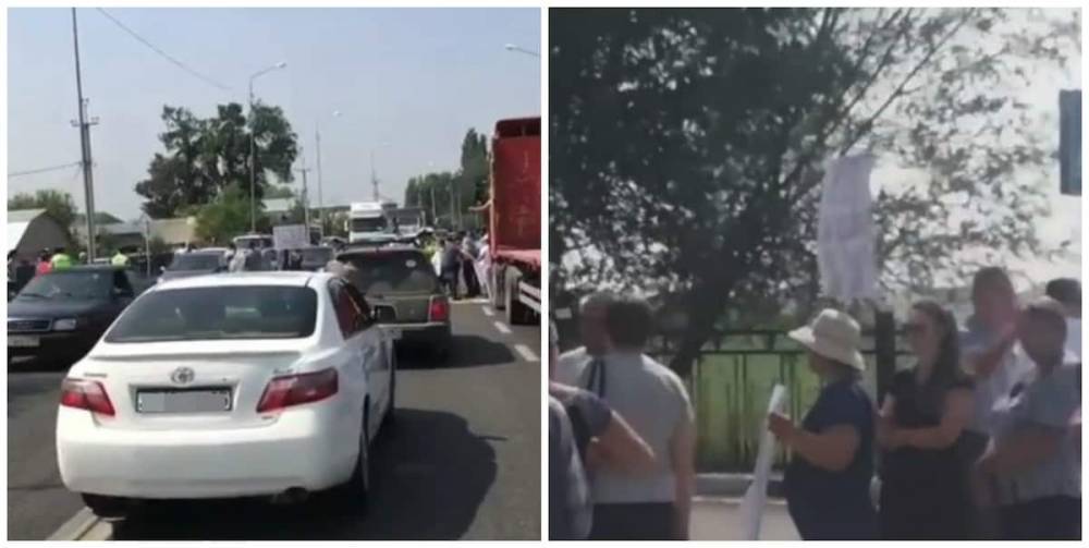 Перекрыли трассу: врио акима Алматинской области вышел к недовольным жителям