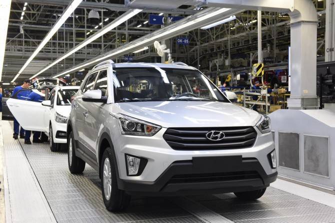 Петербургский завод Hyundai в 1 полугодии увеличил производство на 3%