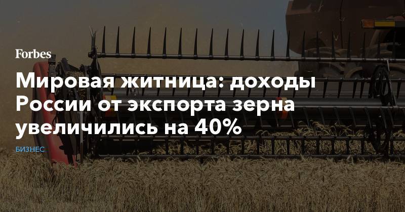 Мировая житница: доходы России от экспорта зерна увеличились на 40%