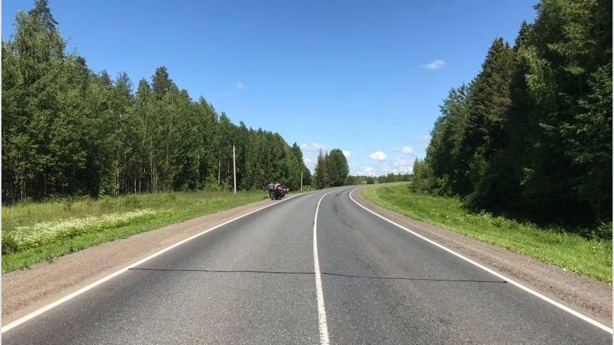 В Котельничском районе мотоциклист вылетел с трассы в кювет