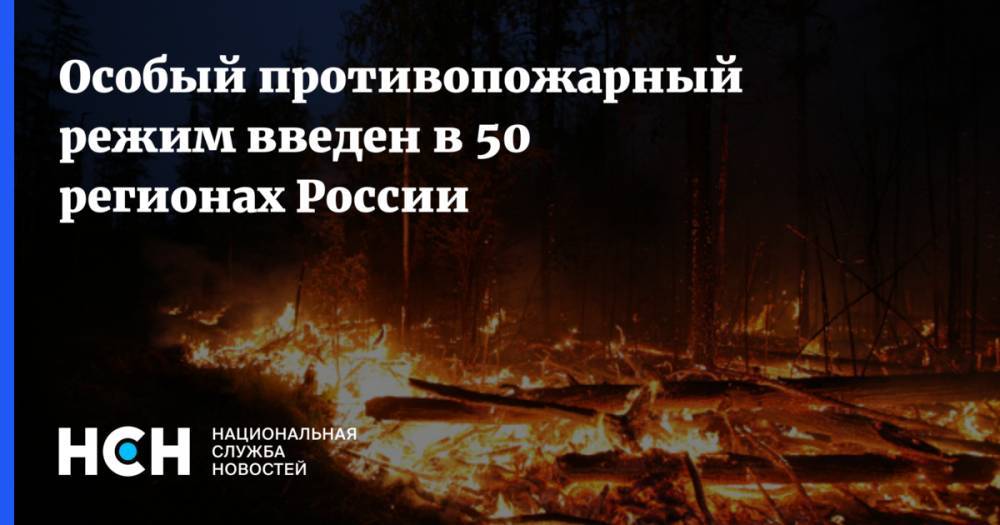 Особый противопожарный режим введен в 50 регионах России