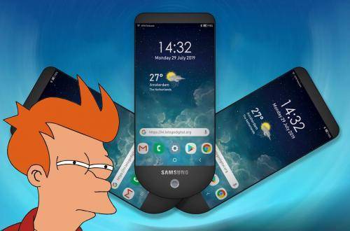 Телефон, который никто не купит: Странный патент Samsung предлагает «смартфон-веер»