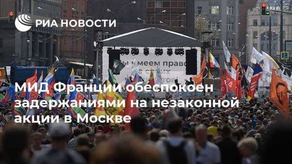МИД Франции обеспокоен задержаниями на незаконной акции в Москве