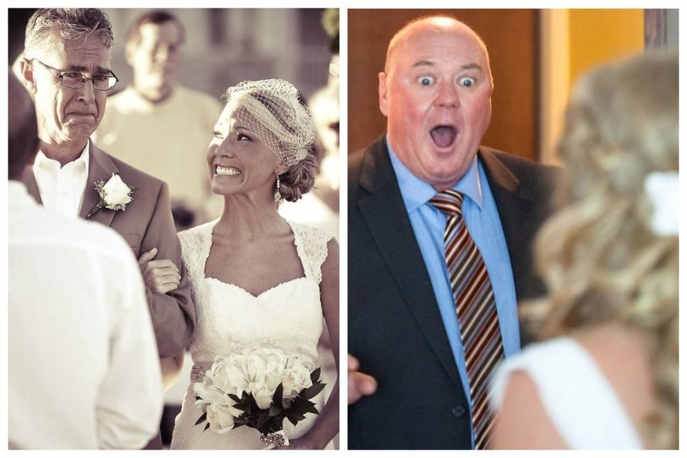 Реакция отцов, впервые видящих дочерей в свадебных платьях