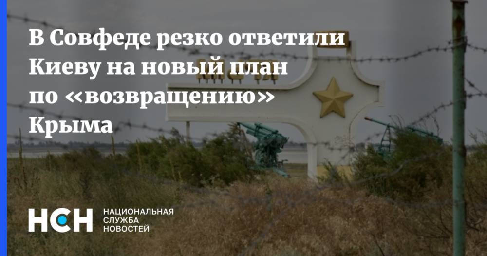 В Совфеде резко ответили Киеву на новый план по «возвращению» Крыма
