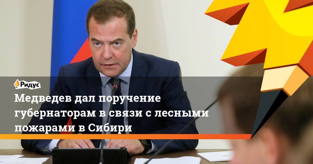 Медведев дал поручение губернаторам в связи с лесными пожарами в Сибири. Ридус