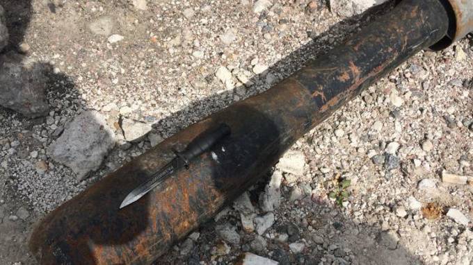 Макет глубинной бомбы нашли в пункте металлолома на Октябрьской набережной
