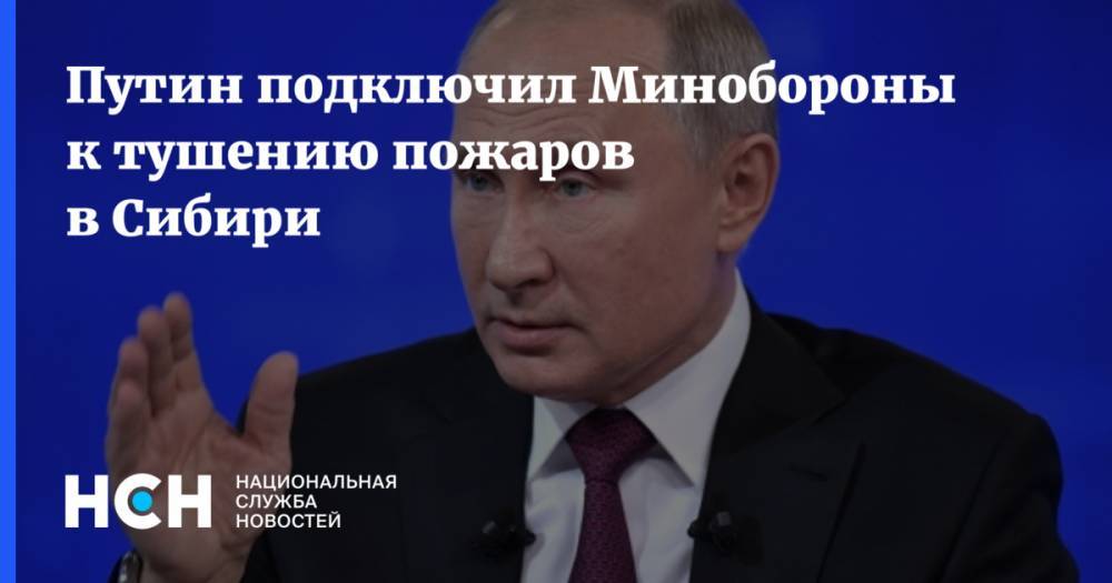 Путин подключил Минобороны к тушению пожаров в Сибири