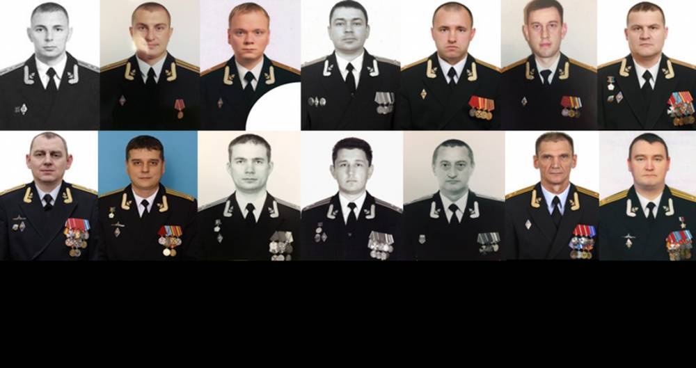 Минобороны опубликовало имена и фото погибших подводников