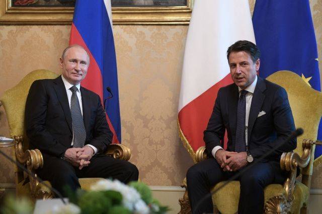 Путин провел переговоры с руководством Италии
