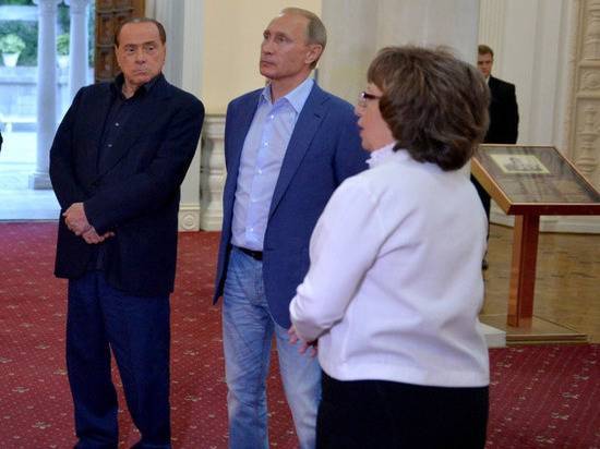 Путин встретился с Берлускони в аэропорту Рима