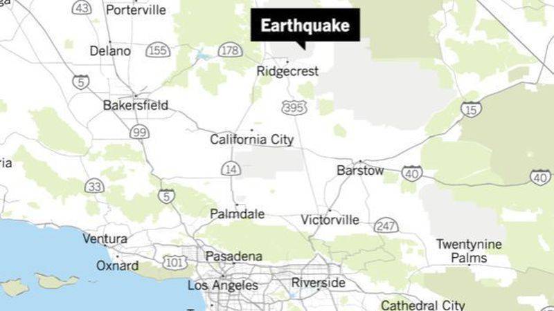 В Калифорнии произошло сильное землетрясение