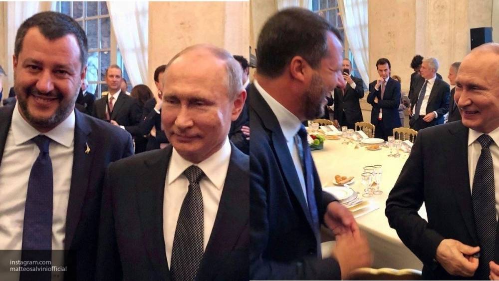 Итальянский вице-премьер поделился снимком с Владимиром Путиным в Instagram