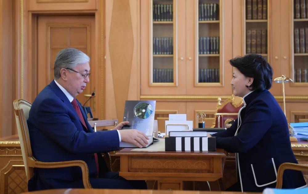 Токаев принял министра культуры и спорта Актоты Раимкулову