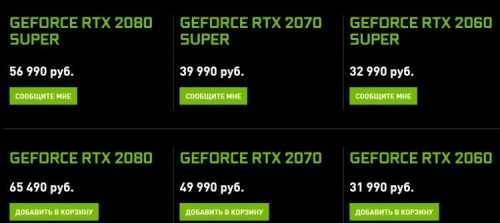 За один день видеокарты GeForce RTX первого поколения стали дешевле на четверть
