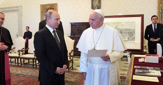 Путин раскрыл всем наставление от Папы Римского