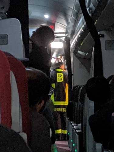 Возгорание внешнего аккумулятора на пассажирском сиденье привело к вынужденной посадке самолёта