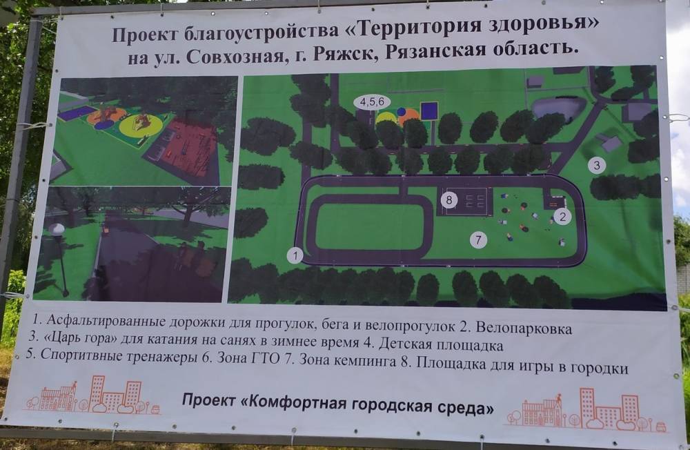 В Ряжске будет благоустроена спортплощадка «Территория здоровья» | РИА «7 новостей»
