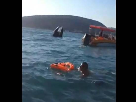 Появилось видео спасения людей с перевернувшегося в Черном море судна