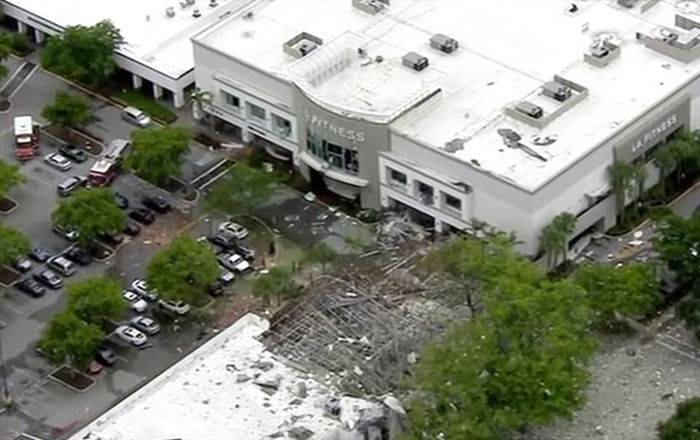 При взрыве газа в торговом центре во Флориде пострадали люди - видео