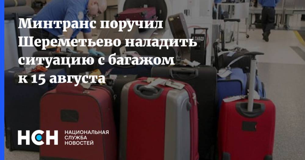 Минтранс поручил Шереметьево наладить ситуацию с багажом к 15 августа