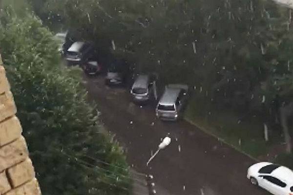 «С летом все понятно»: в Нижнем Новгороде выпали осадки похожие на снег