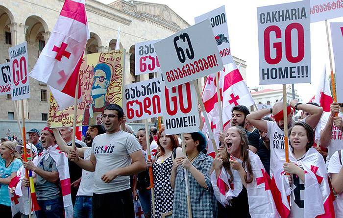В столице Грузии начались столкновения между митингующими | Новороссия