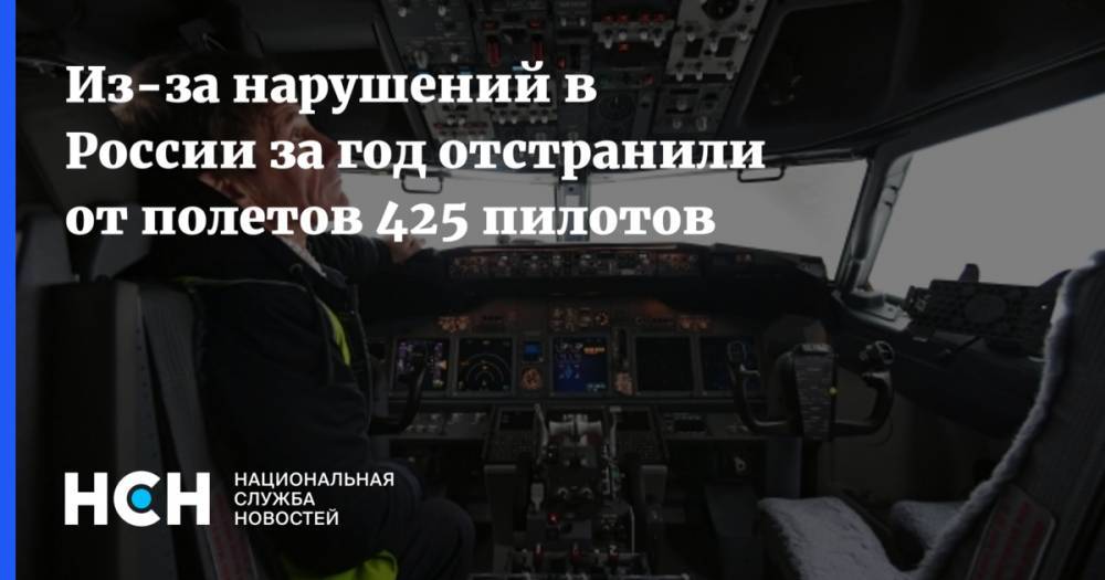 Из-за нарушений в России за год отстранили от полетов 425 пилотов