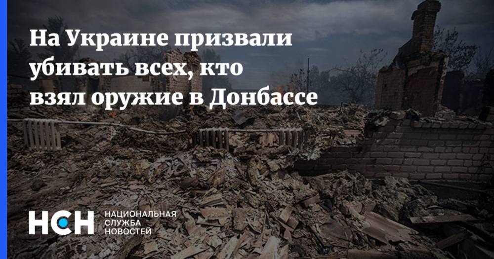 На Украине призвали убивать всех, кто взял оружие в Донбассе