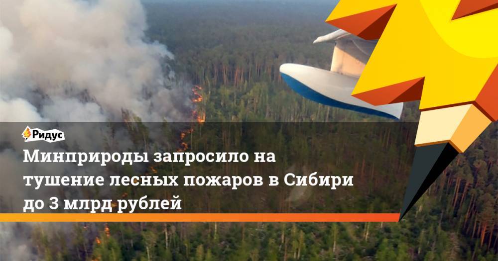 Минприроды запросило на тушение лесных пожаров в Сибири до 3 млрд рублей. Ридус