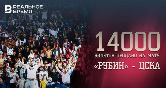 На ближайший матч «Рубина» против ЦСКА продано 14 тысяч билетов