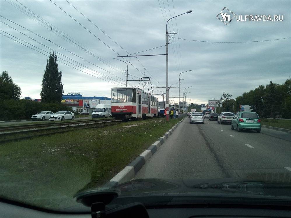 В Засвияжье Ульяновска встали трамваи