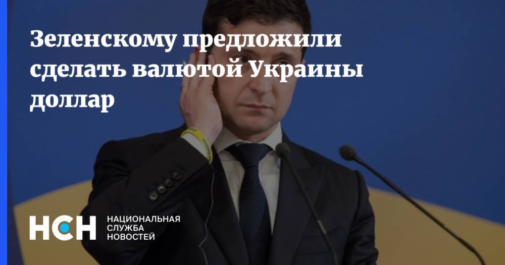 Зеленскому предложили сделать валютой Украины доллар